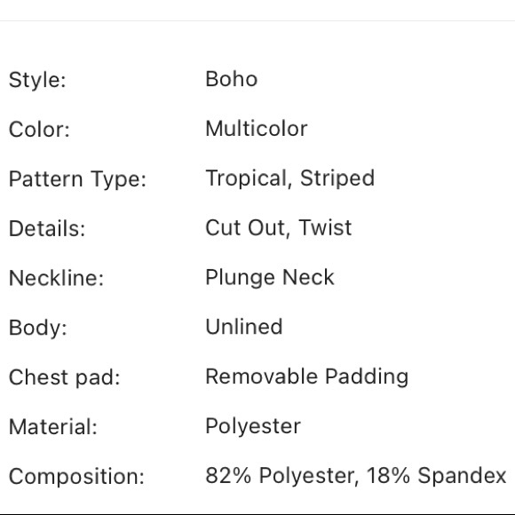 ‼️Last one‼️☀️HP☀️Tropical plunge cut swimsuit - Picture 5 of 6